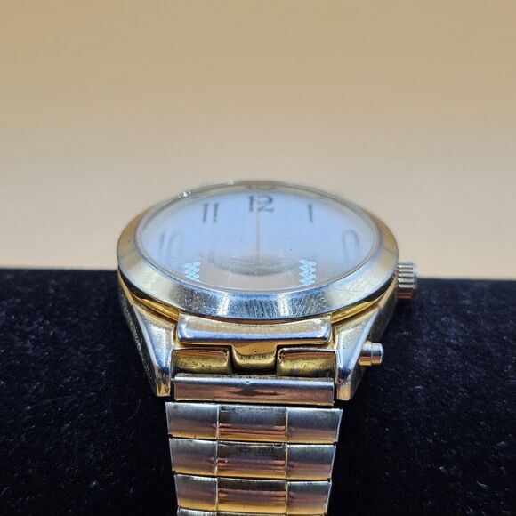 Vintage OPTICS Quartz Water Resistant Mens Easy Reader Wrist Watch New Battery main image 6